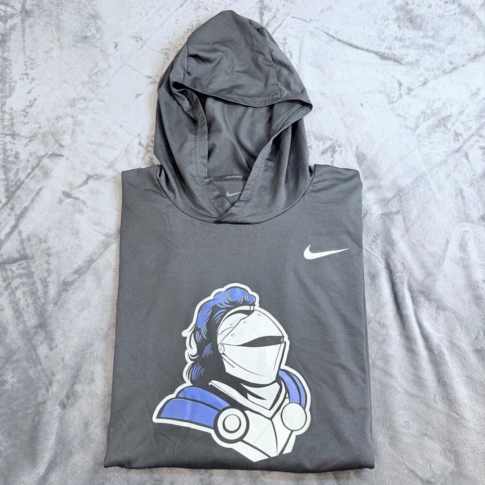 Nike Pro Dri Fit Lightweight Hoodie Pullover Mens Sz L Performance Stretch Black